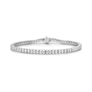Oval Natural Diamond Tennis Bracelet