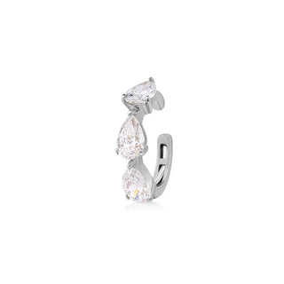 Three Pear Diamond Ear Cuff