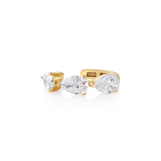 Three Pear Diamond Ear Cuff