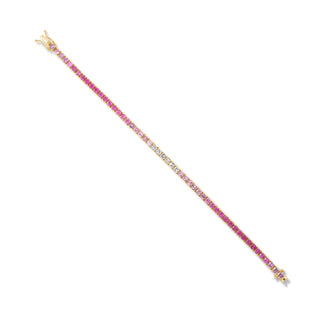 Pink Sapphire Ombre Tennis Bracelet