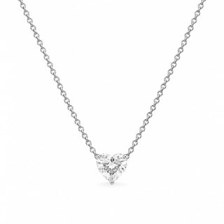 Heart Lab Diamond Solitaire Necklace