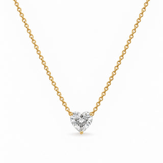 Heart Lab Diamond Solitaire Necklace