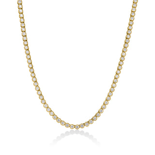 Bezel Set Lab Diamond Tennis Necklace