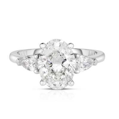2.50 Carat Oval Cut Diamond Engagement Ring