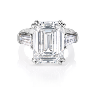 8.43 Carat Emerald Cut Diamond Engagement Ring