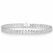 Bezel Set Emerald Cut Lab Grown Diamond Tennis Bracelet Info