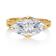 3.54 Marquise Cut Lab Grown Diamond Engagement Ring