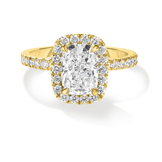 1.10 Carat Elongated Cushion Cut Diamond Engagement Ring