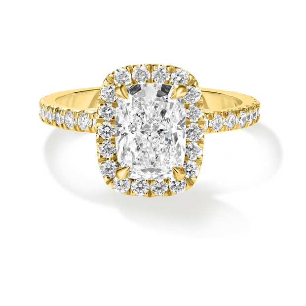 1.10 Carat Elongated Cushion Cut Diamond Engagement Ring