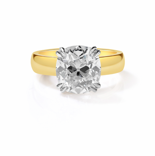 3.30 Carat Antique Cushion Cut Diamond Engagement Ring
