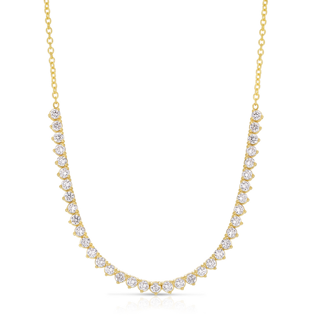 Lab Grown Diamond Half Tennis Necklace