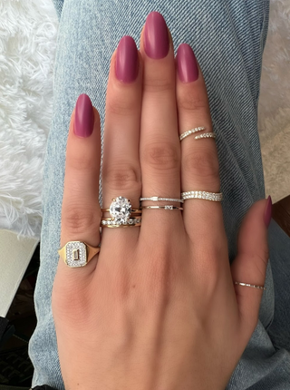 Hidden Halo Oval Diamond Solitaire Engagement Ring