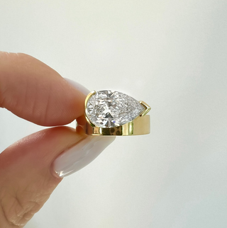 3.01 Carat Pear Cut Diamond Engagement Ring