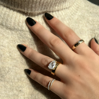 3.01 Carat Pear Cut Diamond Engagement Ring