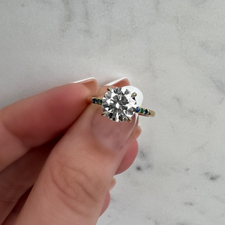 2.70 Carat Round Cut Diamond Engagement Ring