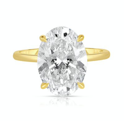 4.77 Carat Oval Cut Diamond Engagement Ring