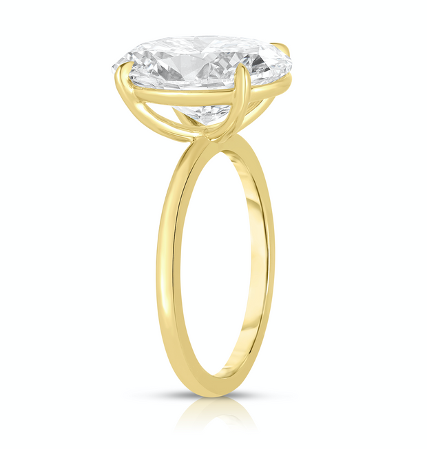 4.77 Carat Oval Cut Diamond Engagement Ring