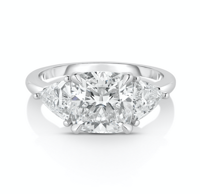 3.05 Carat Cushion Cut Diamond Engagement Ring