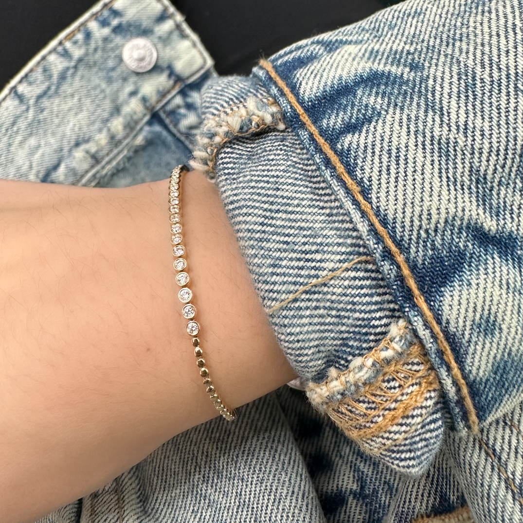 Covalent Sports ダイヤモンドペンダント Bezel Natural Diamond Half Tennis Bracelet – Alexandra Beth