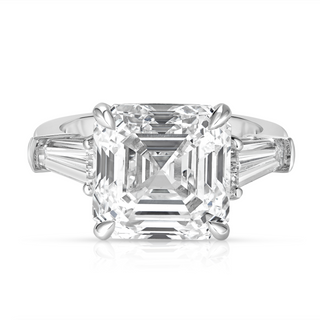 7.00 Carat Asscher Cut Diamond Engagement Ring