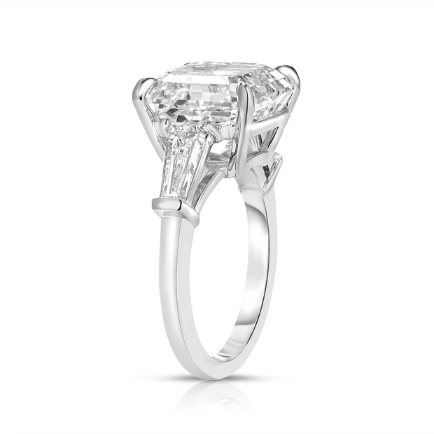 7.00 Carat Asscher Cut Diamond Engagement Ring
