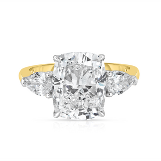 4.04 Carat Cushion Cut Diamond Engagement Ring