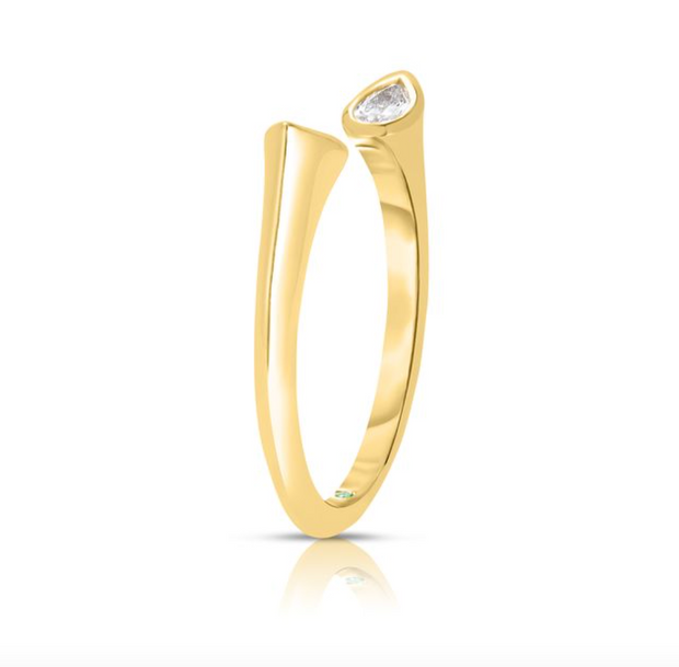 Open Pear Stacking Ring
