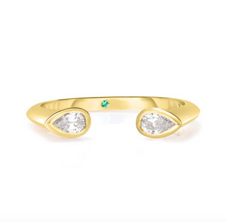 Open Pear Stacking Ring