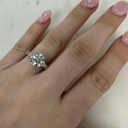 3.01 Carat Round Cut Diamond Engagement Ring