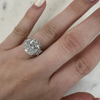 4.43 Carat Cushion Cut Diamond Engagement Ring