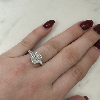 2.50 Carat Cushion Cut Diamond Engagement Ring