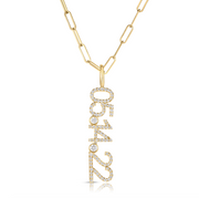 Diamond Date Personalized Necklace