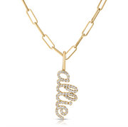 Vertical Diamond Name Necklace