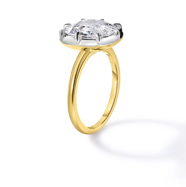 3.00 Carat Antique Cushion Cut Diamond Engagement Ring