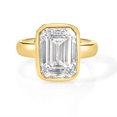 5.12 Carat Emerald Diamond Engagement Ring