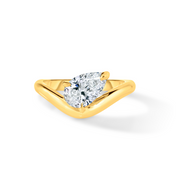 Curved Pear Pinky Ring