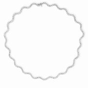 Wavy Diamond Tennis Necklace