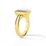 5.12 Carat Emerald Diamond Engagement Ring
