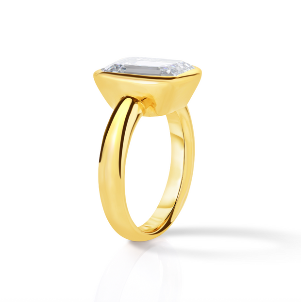 5.12 Carat Emerald Diamond Engagement Ring
