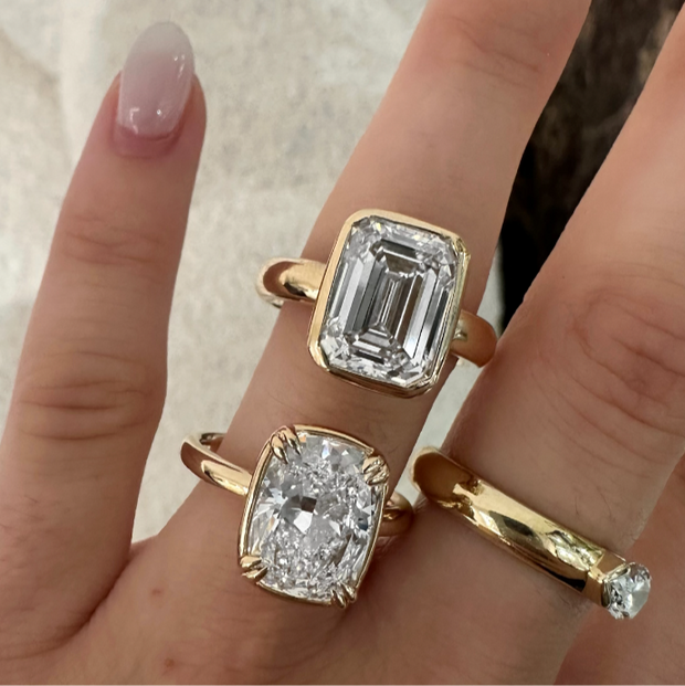 5.12 Carat Emerald Diamond Engagement Ring