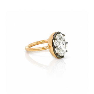 Georgian Oval Diamond Engagement Ring