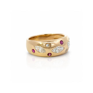 Diamond & Ruby Band Ring
