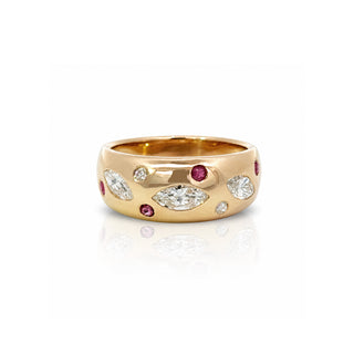 Diamond & Ruby Band Ring