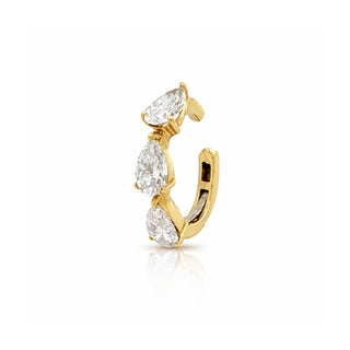 Three Pear Diamond Ear Cuff