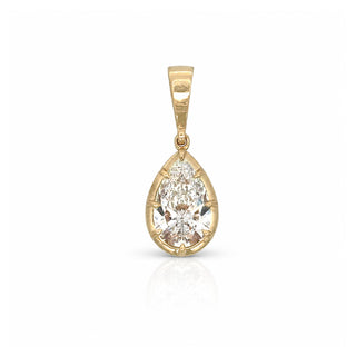 Georgian Pear Diamond Pendant