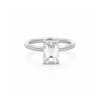 Emerald Cut Diamond Solitaire Engagement Ring