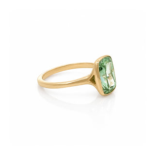 Green Diamond Engagement Ring