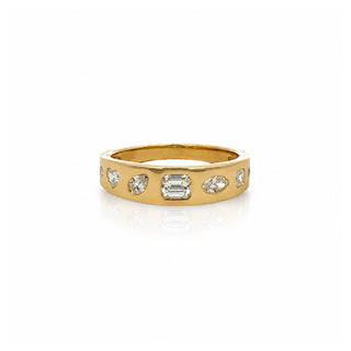 Bezel Mixed Shape Diamond Band
