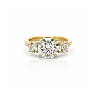 Round Diamond Three-Stone Engagement Ring
