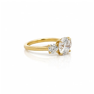 Round Diamond Three-Stone Engagement Ring